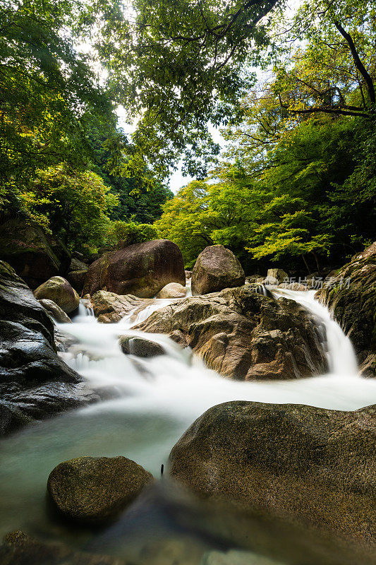 原始山溪长时间暴露