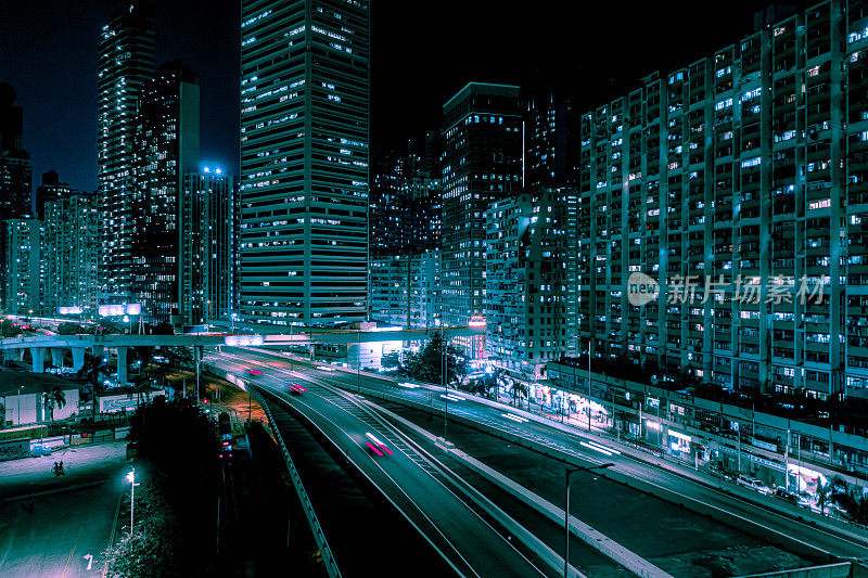 香港岛的夜景