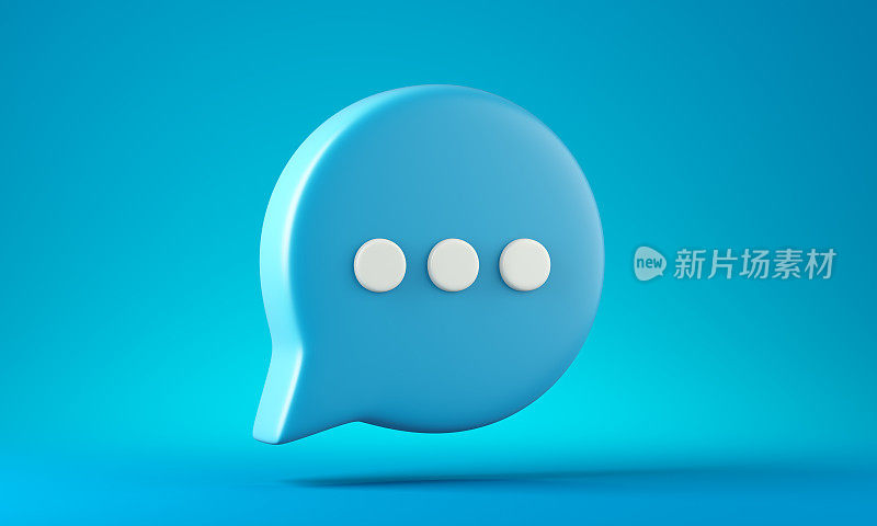 气泡谈话或评论符号符号在蓝色背景