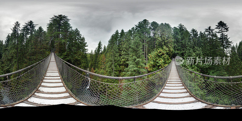 吊索桥360度全景