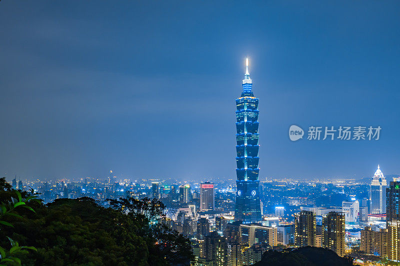 台北101大厦的夜景