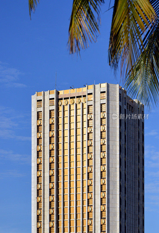 西非国家中央银行大厦(BCEAO)，贝宁首都科托努最高的建筑