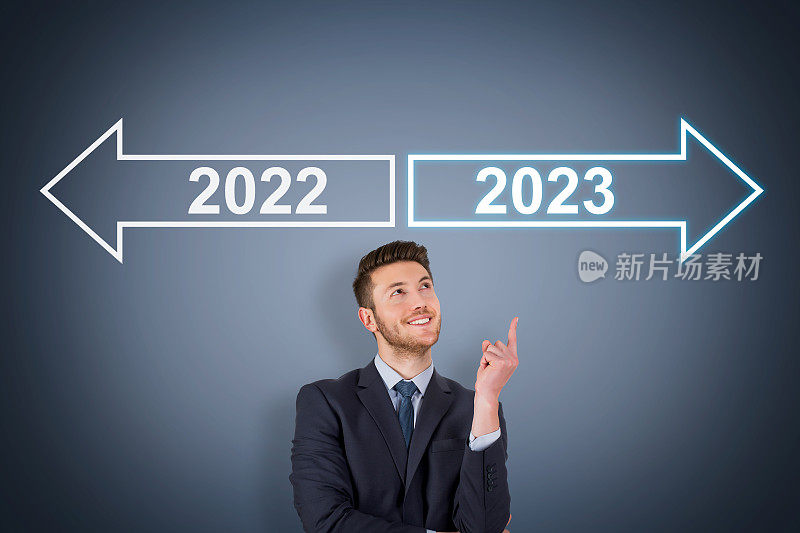 解决方案概念2023年在视觉屏幕上