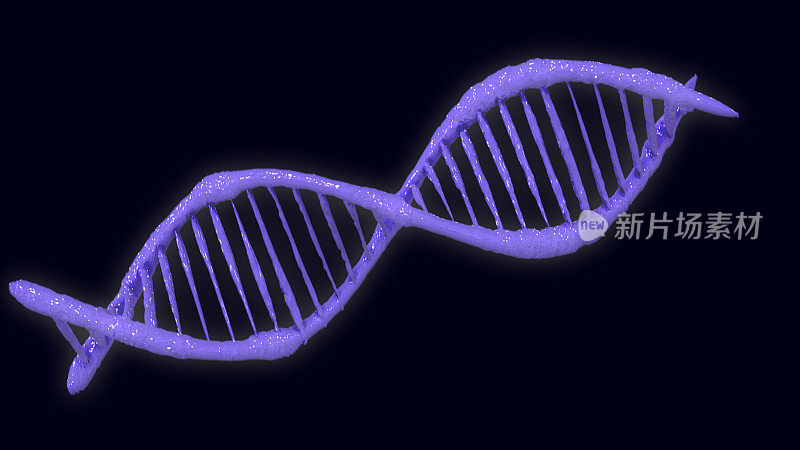 螺旋状的DNA链。双螺旋人类DNA结构。DNA链，DNA分子，矢量图