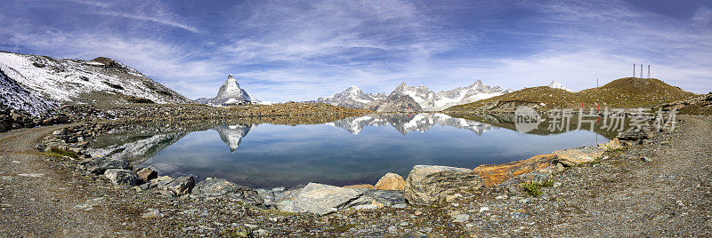 瑞士Gornergrat附近的湖泊