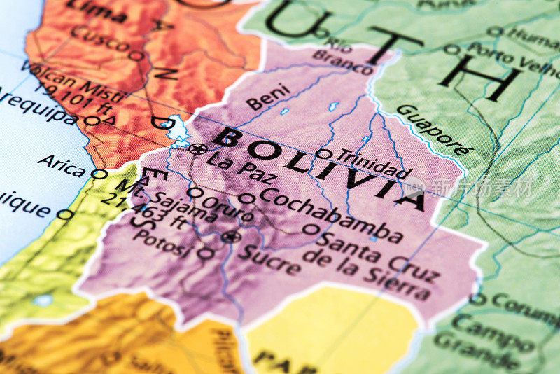 玻利维亚的地图