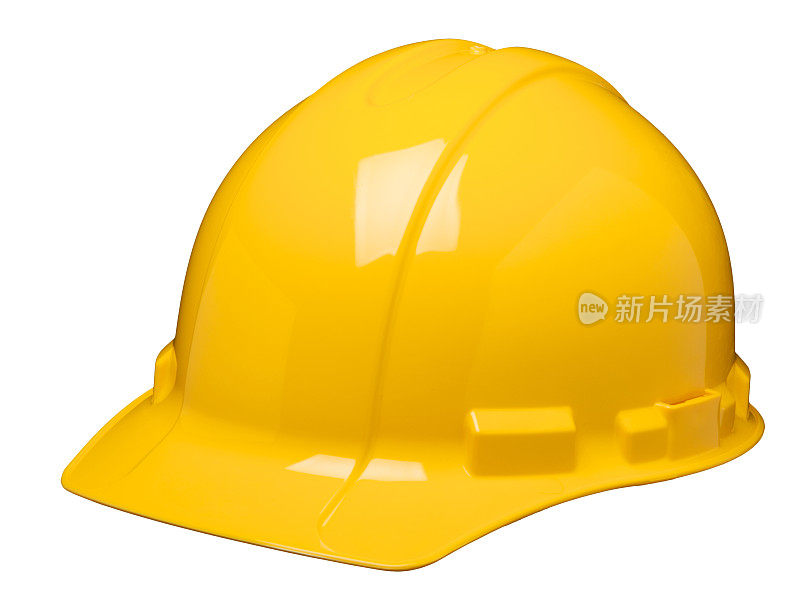 施工安全安全帽头盔隔离在白色背景