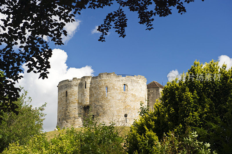 英格兰约克的城堡废墟