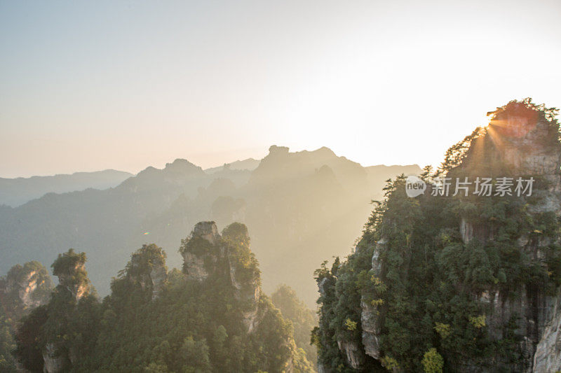 砂岩柱，张家界国家森林公园，中国