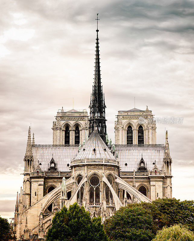 巴黎圣母院后视图