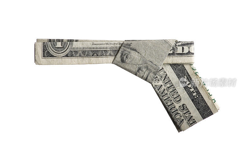 美元折纸手枪