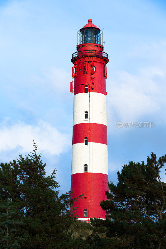 Amrum岛上的灯塔