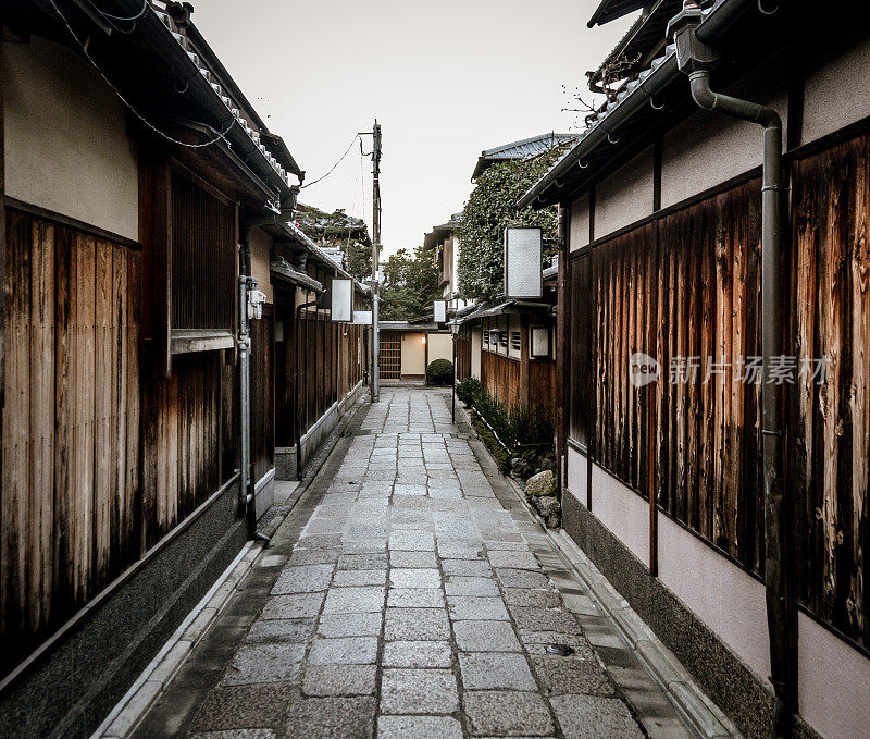 日本京都的传统日本街道