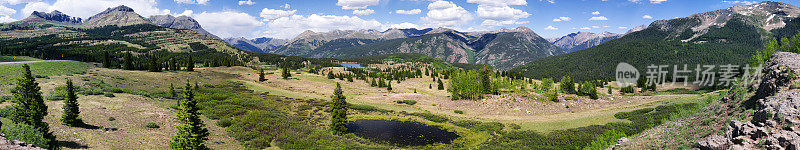 翻车鱼通过科罗拉多落基山脉全景