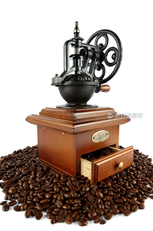 老式的咖啡豆研磨机