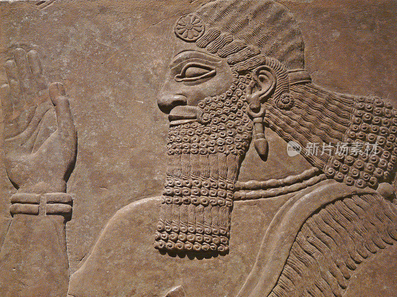 古代亚述人的墙壁雕刻