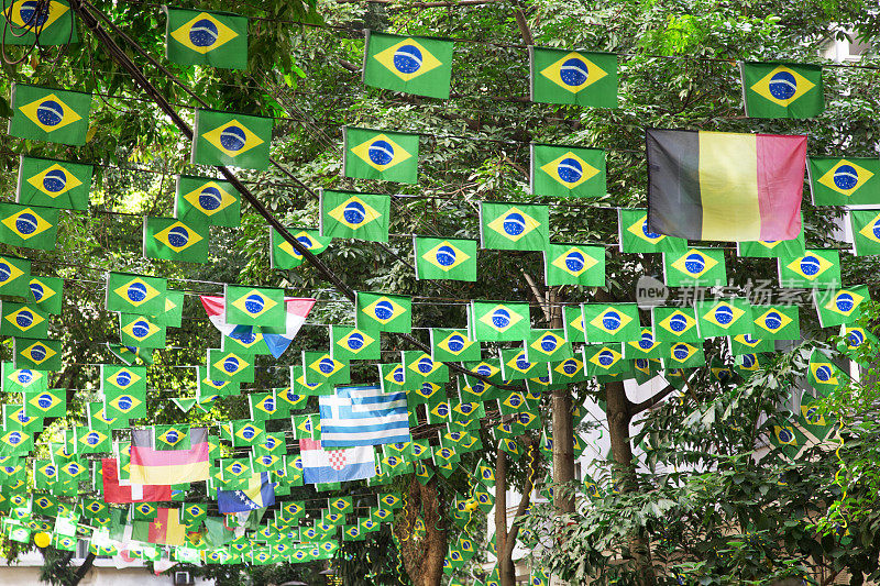 里约热内卢的街道为2014年世界杯而装饰