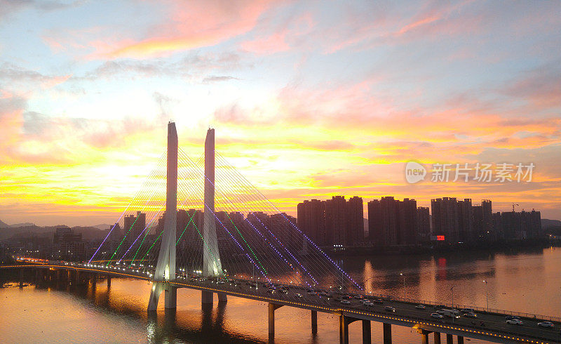 惠州日落和胜大桥