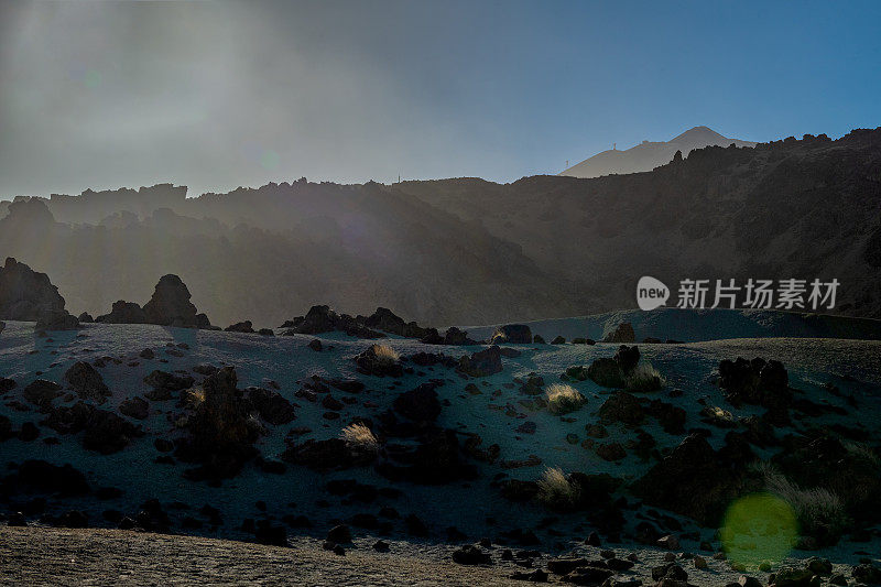 Teide山景观，Teide火山和Teide国家公园的熔岩风景-特内里费，西班牙