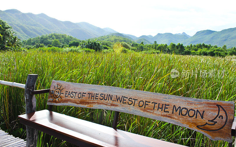 “太阳之东……”“月亮的西边”，坐在木椅的靠背上