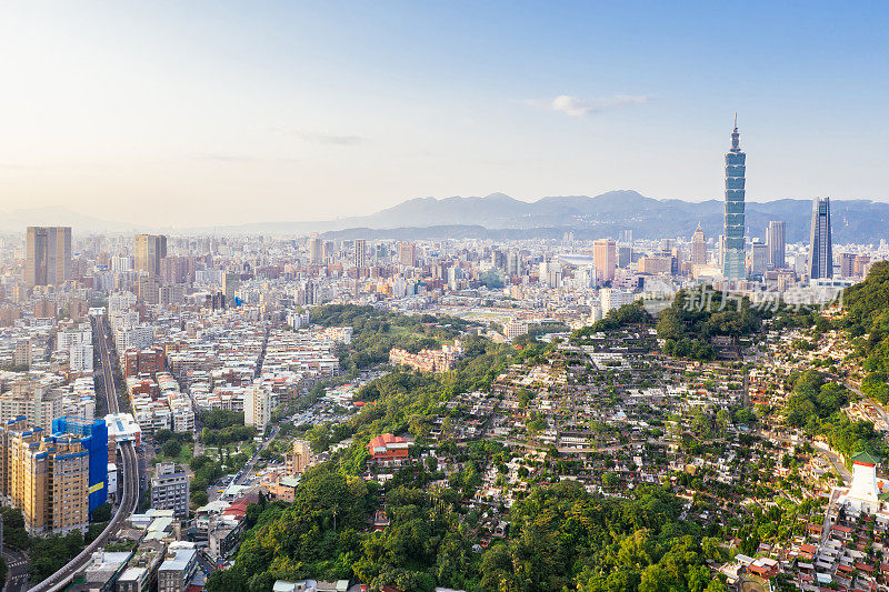 台湾台北市鸟瞰图