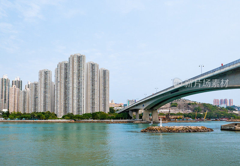 香港荃湾及青衣区景色