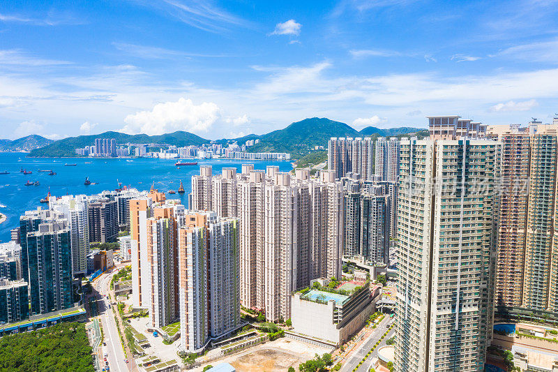 香港住宅楼宇鸟瞰图