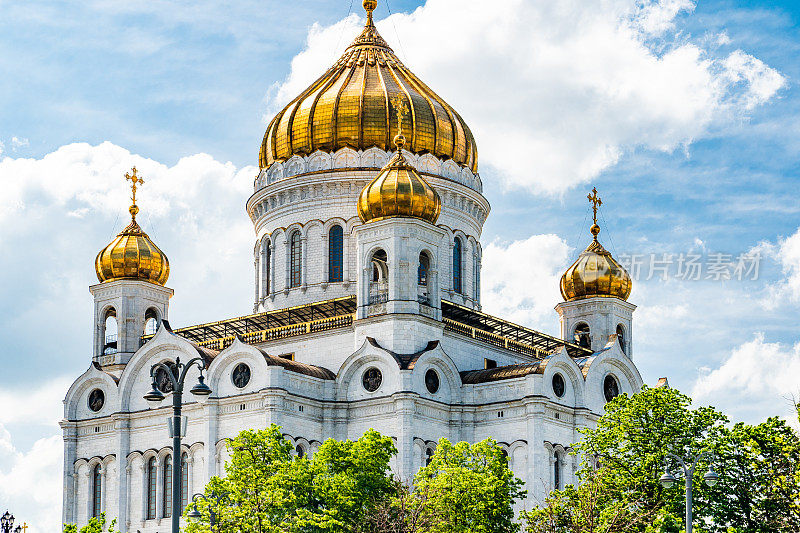 俄罗斯莫斯科的救世主大教堂。