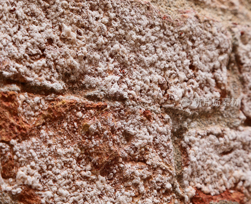 暴露在大气介质和风中的白色盐会破坏建筑物的墙壁