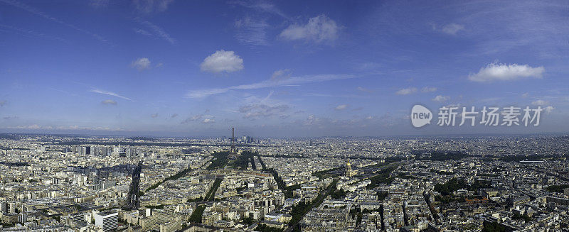 城市景观和埃菲尔铁塔，巴黎