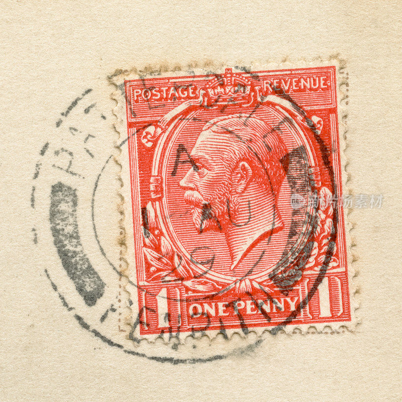 复古一便士乔治五世邮票(1929年)