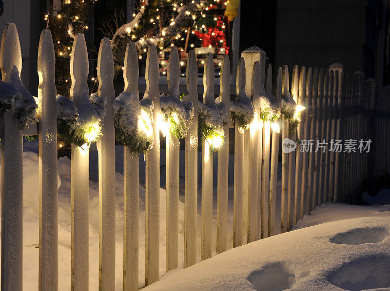 雪篱夜景