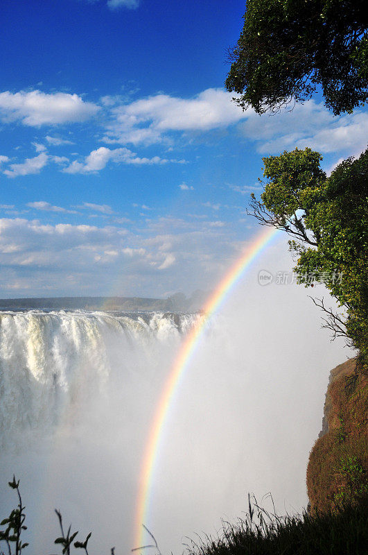 维多利亚瀑布-彩虹，赞比西河，津巴布韦