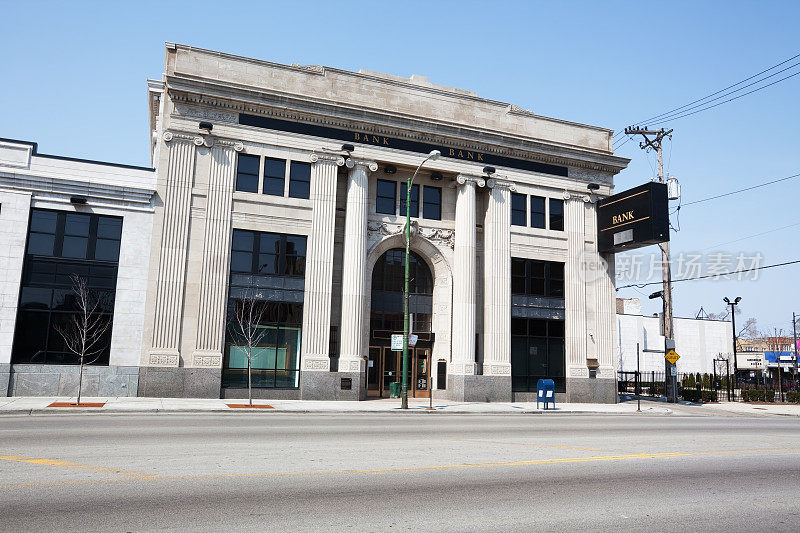 芝加哥的新古典主义银行大楼