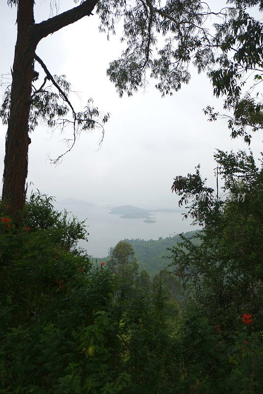 卢旺达:维龙加火山脚下的鲁洪多湖