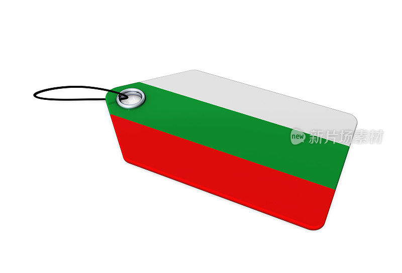 价格标签上的保加利亚国旗