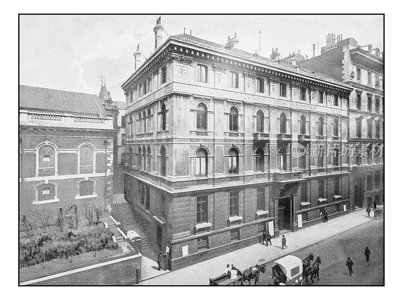 古董伦敦的照片:英国和外国圣经协会的房子