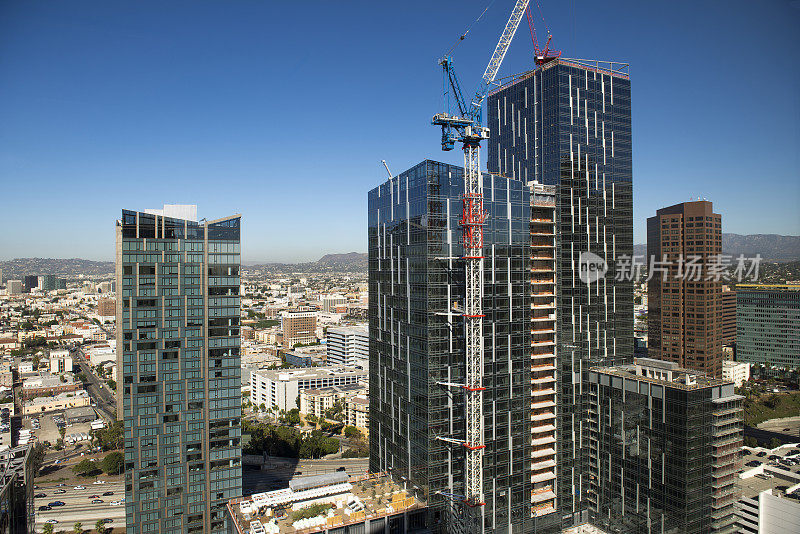 洛杉矶市中心建筑工地