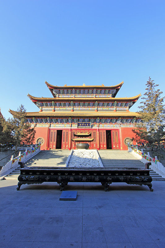 2015年2月6日，中国内蒙古自治区呼和浩特市观音庙建筑景观