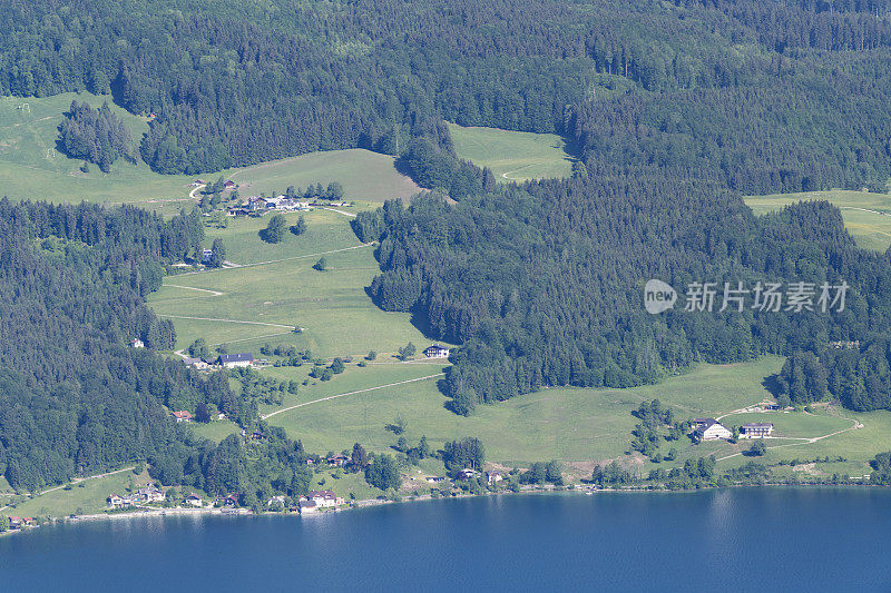 农场，森林和纯净的自然，Attersee，奥地利阿尔卑斯山，奥地利