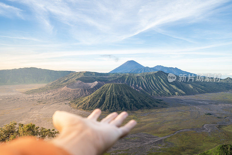 印度尼西亚Bromo国家公园的火山景观