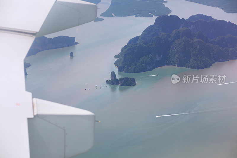 飞越普吉岛、海洋和岛屿