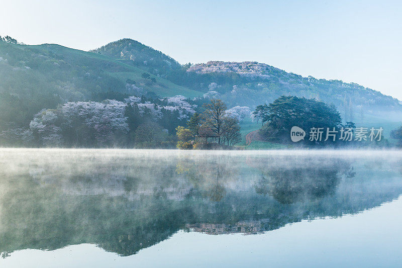 永碧水库美丽的山泉风景Vd737