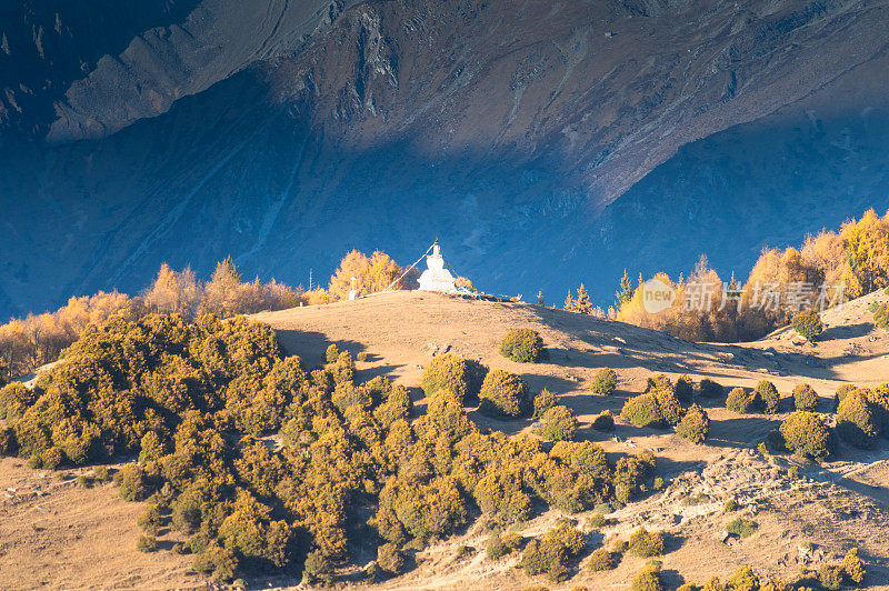 中国，西藏，四川，亚丁，香格里拉山，秋天的自然景观