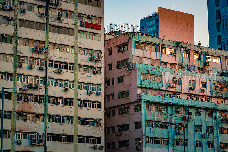 亚洲香港的旧工业大厦