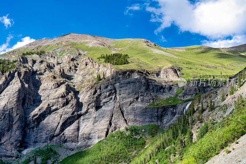 落基山脉美丽的山景