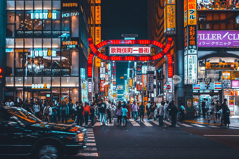 歌舞伎町，新宿的夜晚