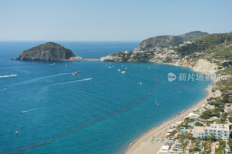 地中海海岸线的风景