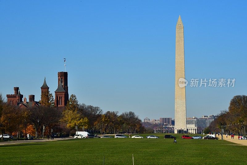 华盛顿纪念碑和史密森城堡