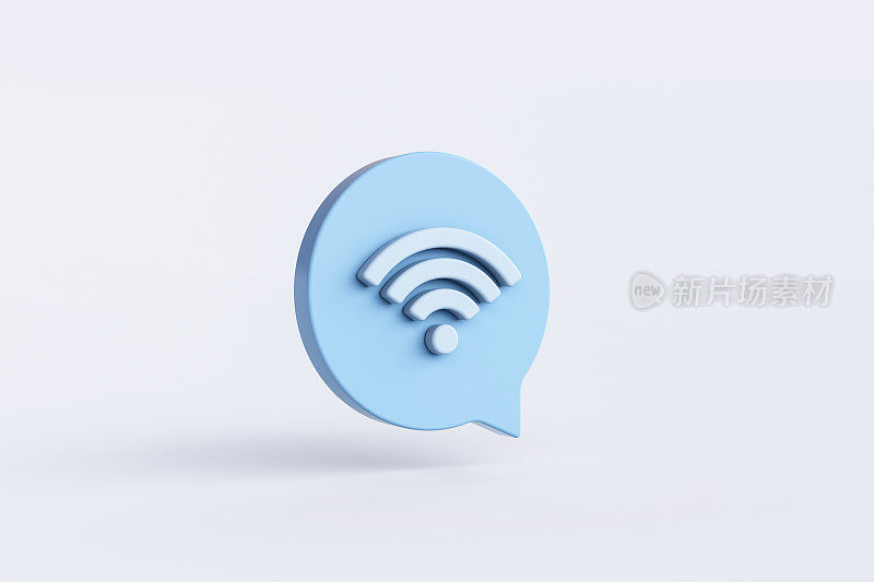 网站wifi图标或技术无线互联网网络通信计算机信号符号符号与语音气泡